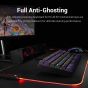 Redragon K552 KUMARA Mechanical Gaming Keyboard - (Brown Switches) Rainbow LED - Hotswappable Switches - English & Arabic Keys (Black)