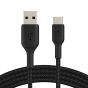 Belkin Braided Usb-C Cable (Usb-C To Usb-A Cable, Usb Type-C Cable For Samsung, Pixel, Ipad Pro, Nintendo Switch And More) - 1m, Black