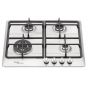 Nardi Built-In Gas Hob, 4 Burners, Silver - VG43 EAVX