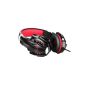 Kotion Each Gaming Wired Headphones with Microphone, Black and Red - GS900