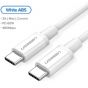 كابل USB-C يوجرين، 60 وات، 1 متر، ابيض - US264