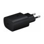 شاحن سامسونج، 25 وات، USB فئة C - اسود مع كابل USB فئة C  الى USB فئة C، طول 1.8 متر - EP-DX310JBEGWW