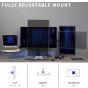 Vivo Dual Arm Holder for 13 to 27 Inch Monitors, with Laptop Holder, Black - STAND-V013L