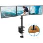 Huanuo Triple Arm Holder for 13 to 24 Inch Monitors, Black - HNCM3
