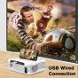 AK-50 LED Projector, 1920x1080 Resolution - White with 120 Inch Projection Screen