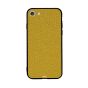 Yellow Stitched Wool Cloth Pattern Printed Back Cover for Apple iPhone 8