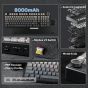 كيبورد جيمنج لاسلكي ايبوميكرX Aula F99 Pro ، بمفاتيح Nimbus - اسود