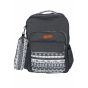 Gharibo Bags School Backpack With Pencil Case For Boys, Snowdrops Pattern - Grey