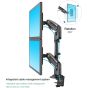 NB Dual Monitor Stand, 22 to 32 inch, Black - H180