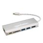 موزع USB مانهاتن 6 في 1، طوله 13 سم، رمادي - 152075
