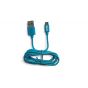 Pins Micro USB Cable, 1 Metre- Blue