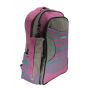 Gharibo Bags School Backpack With Pencil Case for Girls, Motifs Pattern - Pink and Grey
