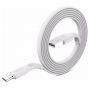 كابل Micro USB باسيوس للشحن ونقل البيانات، 1 متر، ابيض - CAMZYB02