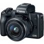 Canon EOS M50 Camera, 24.1MP, 15-45mm - Black