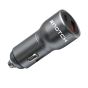 Notch GoPower Car Charger, 36W, 2 USB Ports - Grey