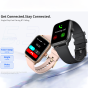 Riversong Motive 6 Pro Smart Watch, Gold Case with Black Silicone Strap - SW62