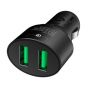 Tronsmart Car Charger, 2 Ports, 36 Watt, Black - CC2TF