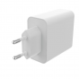 Mophie Wall Charger, 67 Watt, 2 USB-C Ports - White