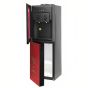 Speed 2 Faucets Water Dispenser With Cabinet, Hot and Cold, 30 Litres, Red and Black - SP-127R