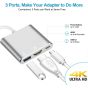 موزع USB محول USB-C الي USB، USB-C، HDMI انثي - متعدد الالوان