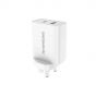 Riversong Wall Charger, 65 Watt, 2 USB Ports, White - AD96