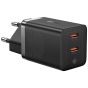 Baseus Wall Charger, 40W, 2 USB-C Ports, Black - CCGP180101