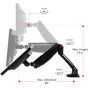 Loctek Dual Arm Holder for 10 to 27 Inch Monitors, Black - LYSB00ST052XS-CMPTRACCS