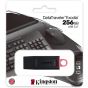 فلاش درايف USB كينجسون داتا ترافلر، 256 جيجابايت، اسود - DTX/256GB