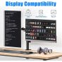 Dual Arm Holder for 27 Inch Monitors - Black
