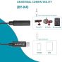 كابل USB AUX إلى USB فئة C بويا، 6 سم، اسود - BY-K4