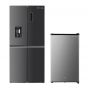 White Whale No Frost Inverter Refrigerator, 435 Liters, Black - WR-7399AB, with Mini Bar Refrigerator, 95 Liters, Silver - WRH4KSS