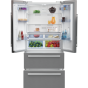 Beko Digital No Frost Refrigerator, 539 Liters, Silver - GNE60500X