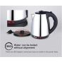 Hoho Electric Kettle, 1.5 Liters, 1500 W, Black and Silver - HKE1.5