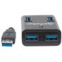 موزع USB 3.0 مانهاتن سوبر سبيد، 4 منافذ- 162296