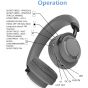 Sodo SD-1005 Use Bluetooth 5 Dual Mode Wired Wireless Headphone/aUX/TF Card/Built in Microphone Walk and Talk (Grey)