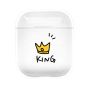 King Printed Protective Case Cover For Apple AirPods 1-2 White-Black-Yellow