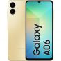 Samsung Galaxy A06, 128GB, 4GB, 4G LTE, Dual SIM- Gold with Ridingtone AirPods Pro 2nd Gen In-Ear Earbuds - White