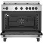 Beko Gas Cooker, 90 CM, 5 Burners, Silver - BGGR 11125 GX