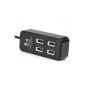 USB Hub 4 in 1, 4 Ports, Black - P-901