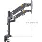 NB Dual Monitor Stand, 22 to 32 inch, Black - H180