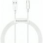 Baseus Superior Series USB-A to USB-C Charging and Data Cable, 1 Meter, White - CATYS-02