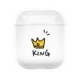 King Printed Protective Case Cover For Apple AirPods 1-2 White-Black-Yellow