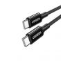 كابل USB-C الى USB-C يو جرين، 1 متر، اسود - US557