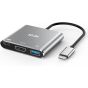 ICZI 3 in 1 USB-C Hub for Type-C Devices - Grey
