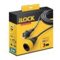 iLOCK Power Extension Cord, 3500 Watt, 3 Meters - Black