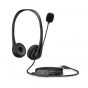 HP Wired Headset with Microphone, Black - G2-428H5AA-ABB