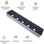 Power Strip, 8 Outlets, 2500 Watt, Black - 8935