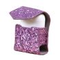 Leather Case for Apple AirPods- Glitter Purple