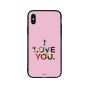 جراب ظهر بطبعة عبارة I Love You مزينة بالازهار لابل ايفون XS