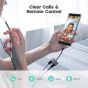 محول USB-C الى سماعات و منفذ شحن يوجرين، رمادي - 60165